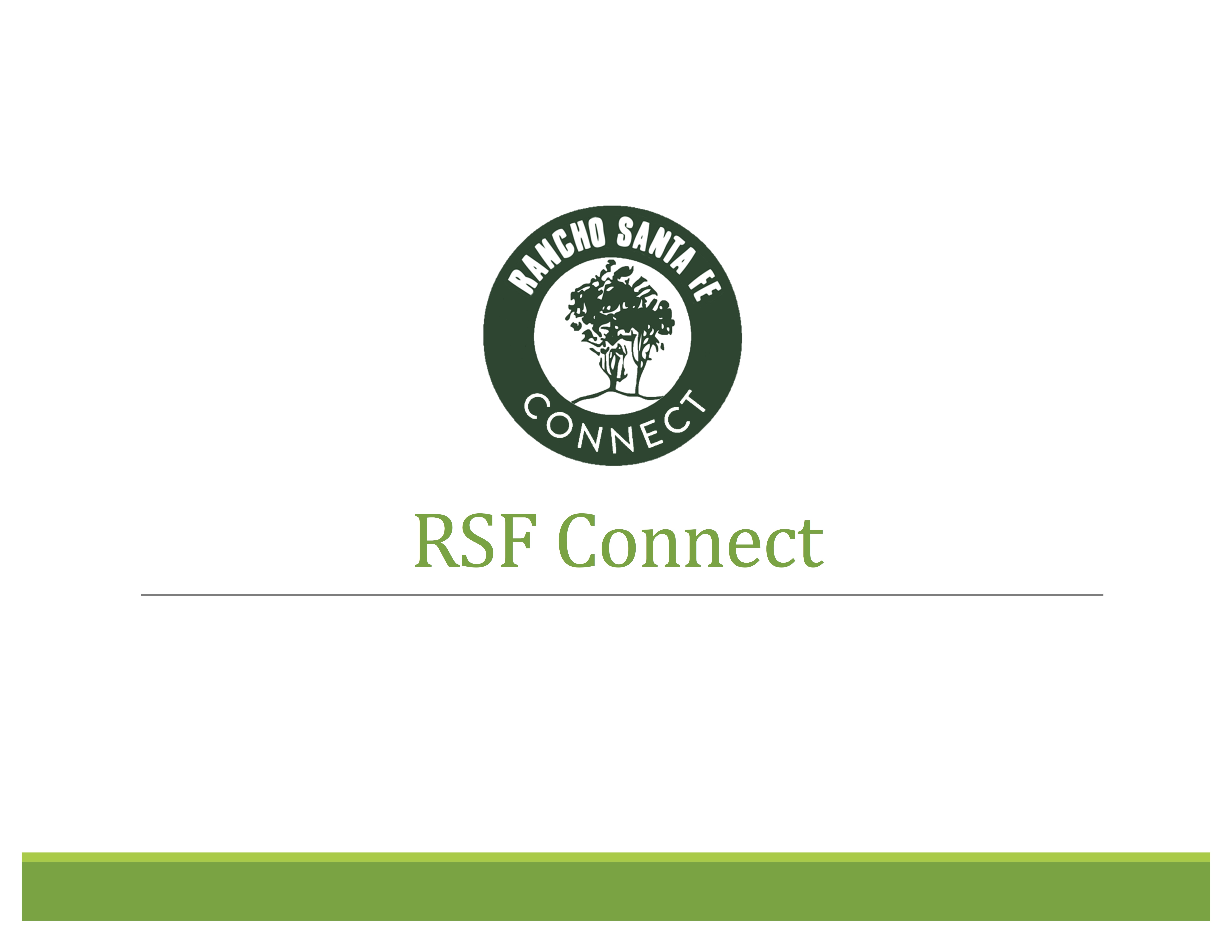 Annual Meeting Presentation on RSF Connect